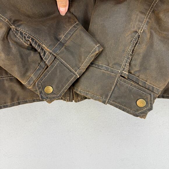 Sundance Jacket Men's XL Brown Waxed Canvas Lined Full Zip Western Ranch Gear - Picture 3 of 14